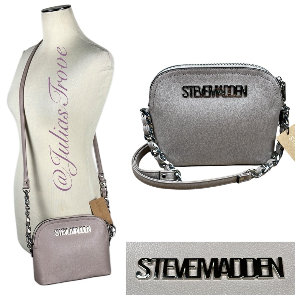 Steve Madden BMaggie Update Crossbody Chain Strap Shroom NWT